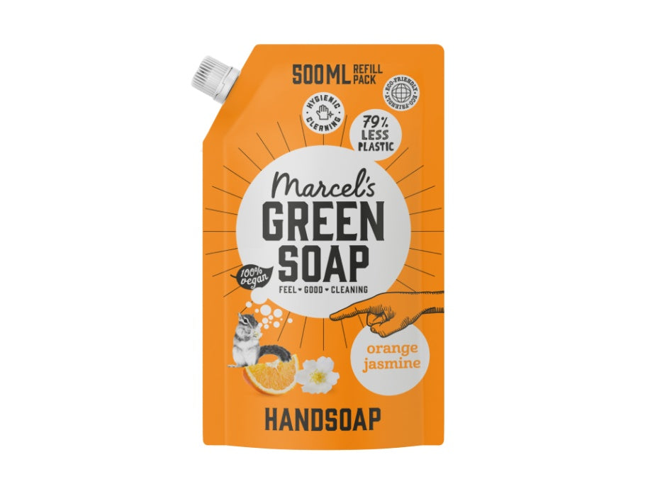 Marcels Green Soap Handzeep Sinaasappel & Jasmijn 500ml Navulzak