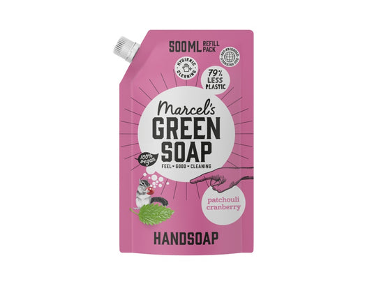 Marcels Green Soap Handzeep Patchouli & Cranberry 500ml Navulzak