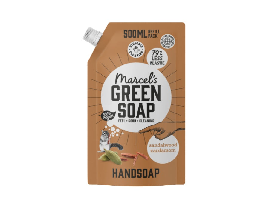 Marcels Green Soap Handzeep Sandelhout & Kardemom 500ml Navulzak