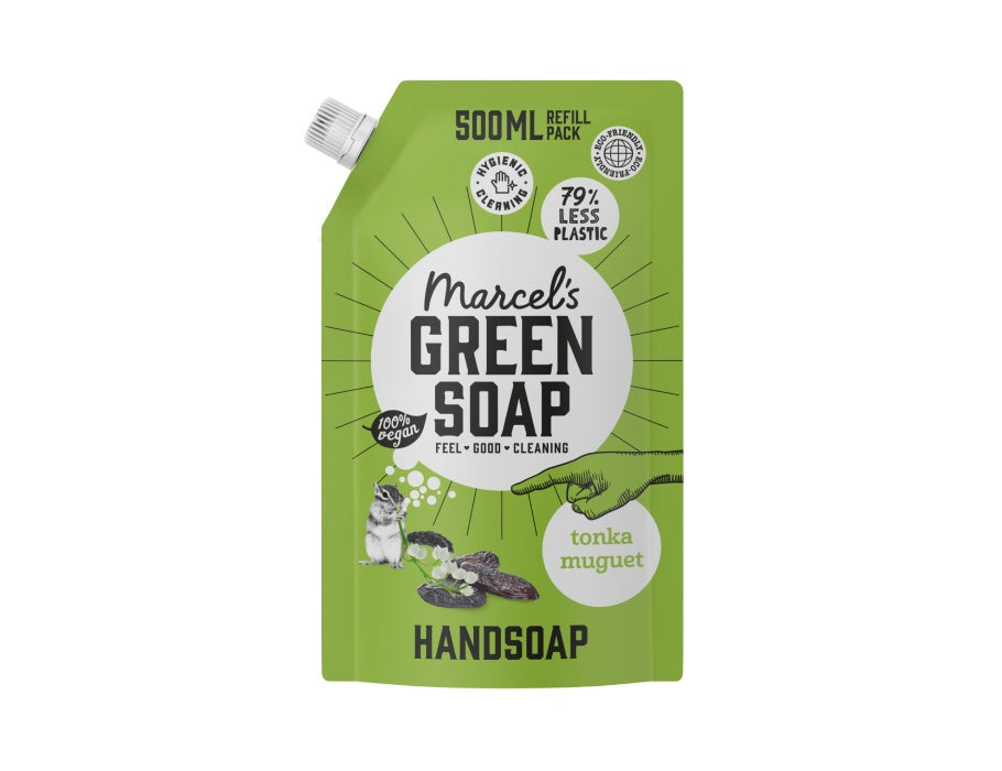 Marcels Green Soap Handzeep Tonka & Muguet 500ml Navulzak