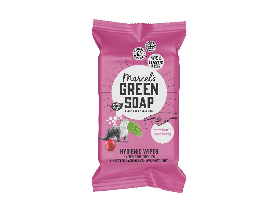 Marcels Green Soap Schoonmaakdoekjes patchouli & cranberry