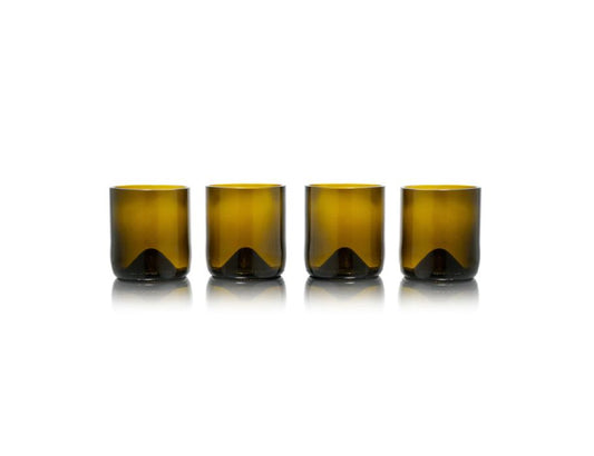 Rebottled Glazen - 4-pack olive