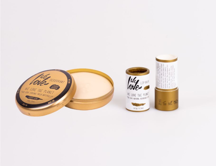 Cadeauset Golden Glow Deo & Golden Care Lipbalm