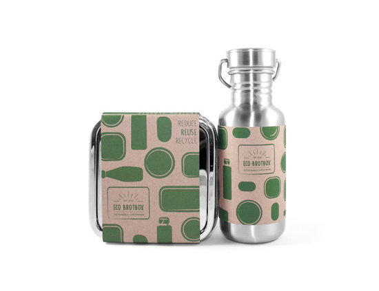 Lunchbox & Drinkfles Cadeauset - 500ml